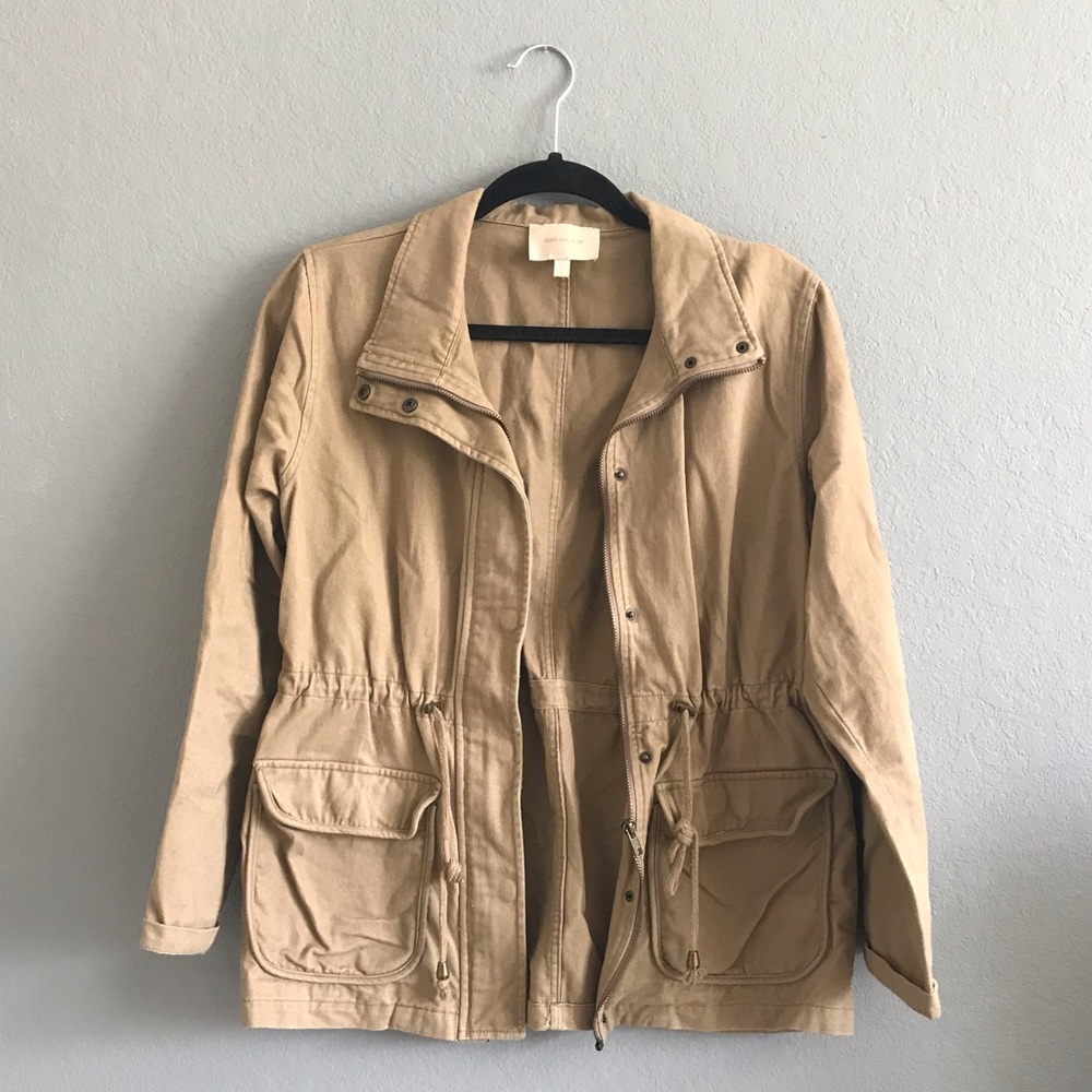 Cream utility jacket